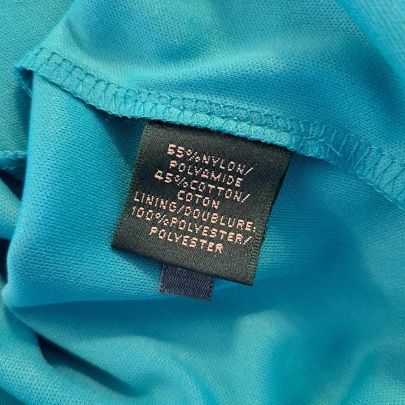 Lauren Ralph Lauren Turquoise Lace Overlay Sleeveless V Neck Dress Size 12 - Picture 7 of 7